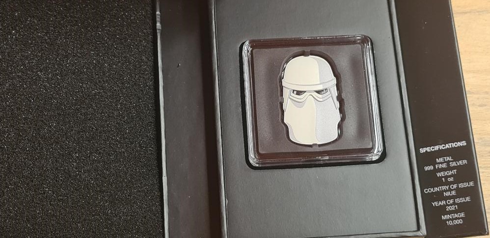 IMPERIAL SNOWTROOPER FACES OF THE EMPIRE 2021 1 oz Pure Silver Proof Special Shaped Coin - Image 6