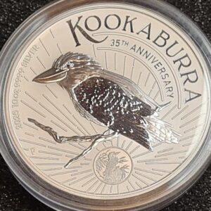 Alternative view of 2025 Australian Silver Kookaburra '35th Anniversary' 10 oz Bullion Coin