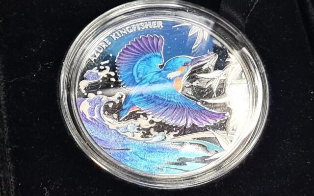 Niue 1$ 2023 1 oz Silver Coin Azure Kingfisher Proof