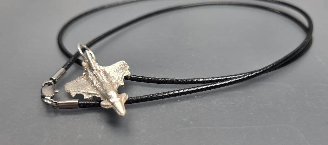 Euro Fighter Typhoon 999 Silver Pendant Necklace - Image 2