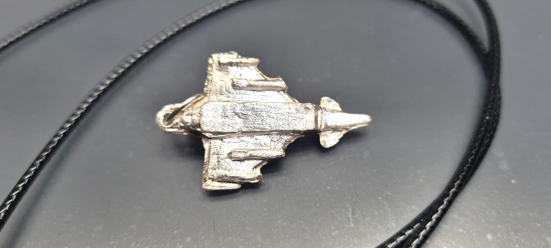 Euro Fighter Typhoon 999 Silver Pendant Necklace - Image 3