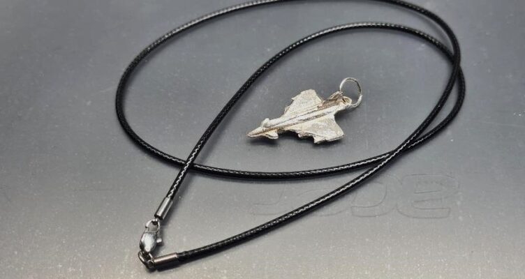 Euro Fighter Typhoon 999 Silver Pendant Necklace