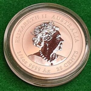 Alternative view of 2020 1/4 ounce  Year of the Mouse Lunar Silver Perth Mint Colourised