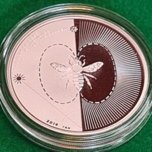 Alternative view of Wonderful World Bee Le Grand Mint Silver Bee Proof Silver Coin 2019 1 OZ 9999 Silver Bullion Coin W/COA