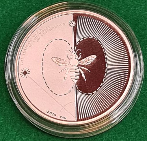 Wonderful World Bee Le Grand Mint Silver Bee Proof Silver Coin 2019 1 OZ 9999 Silver Bullion Coin W/COA - Image 3