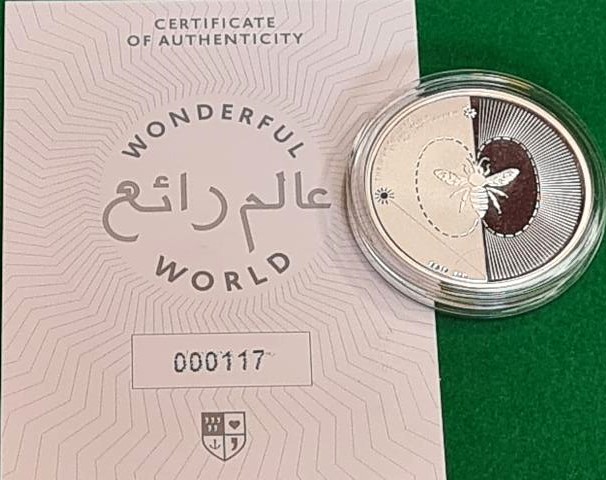 Wonderful World Bee Le Grand Mint Silver Bee Proof Silver Coin 2019 1 OZ 9999 Silver Bullion Coin W/COA - Image 6