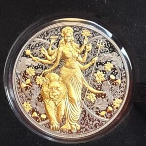 2025 Durga Hindu Goddess Dark Gilded 1oz Silver Bullion Proof