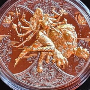 2024 Durga Hindu Goddess Dark Gilded 1oz Silver Bullion Proof