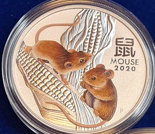 Lunar Series 3 Launch Set: 2020 Year of the Mouse 1 oz Collection Colourised - Image 13