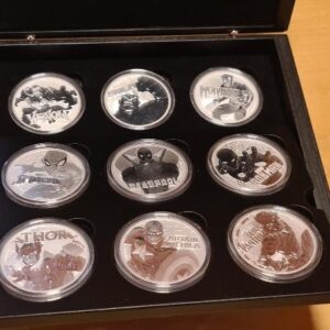 Marvel 9 1oz silver Set in Wooden Box