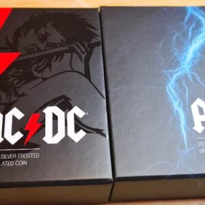2021 & 2023 ACDC AC/DC RAM 999 Silver Frosted Uncirculated 1 oz Coins PAIR! SET