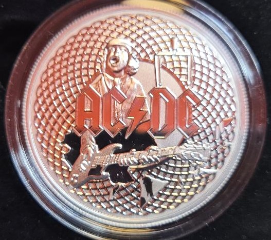 2021 & 2023 ACDC AC/DC RAM 999 Silver Frosted Uncirculated 1 oz Coins PAIR! SET - Image 11
