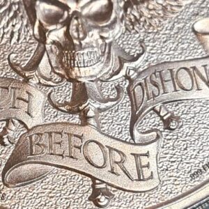 2 oz Silver "Death Before Dishonor" (Morte Prima di Disonore) - Image 6