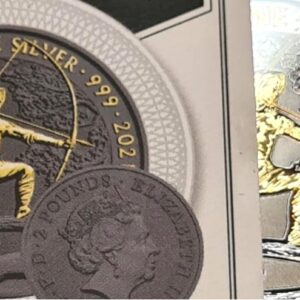 Robin Hood 2021 1oz Silver Bullion Coin PIK Limited Edition ( 200 ) 24k Gold &  Black Ruthenium - Image 6