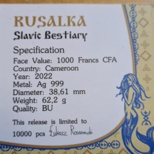 Alternative view of Slavic Bestiary 2oz Silver Coin Set (Rusalka Domowik Alkonost) Custom Wooden Box