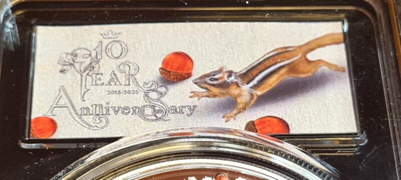 Ultra Rare 2025 Niue Moving Squirrels, 1 oz Silver High Relief Colourized Proof Coin