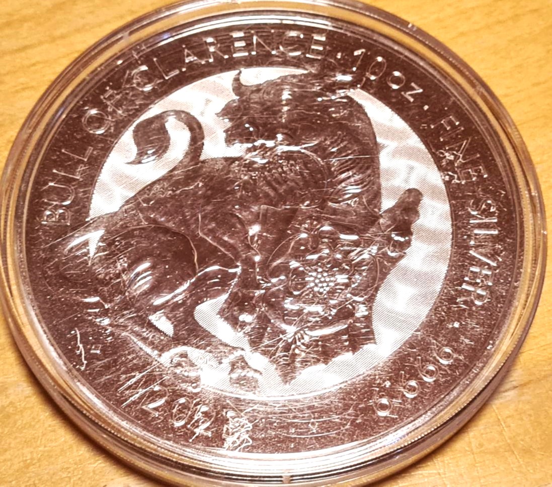 2023 10oz Silver Tudor Beast Bull of Clarence BU Coin