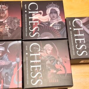 Niue 2023-2026 Chess Series 1oz Silver Black Proof 5-Coin Set (Complete to Date) - Image 5