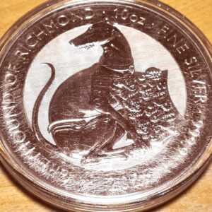 2025 10oz Silver Greyhound of Richmond bullion coin.