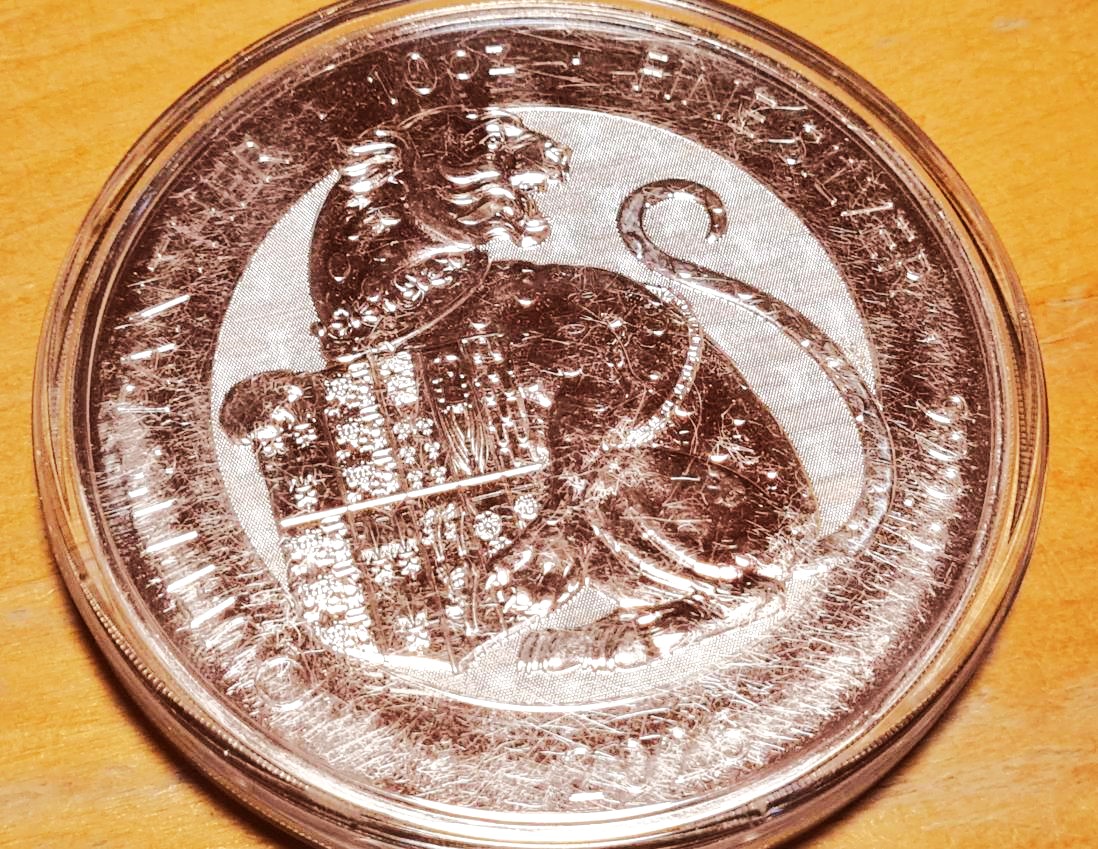 2025 10oz Silver Tudor Beast Queen's Panther BU Coin | Royal Mint