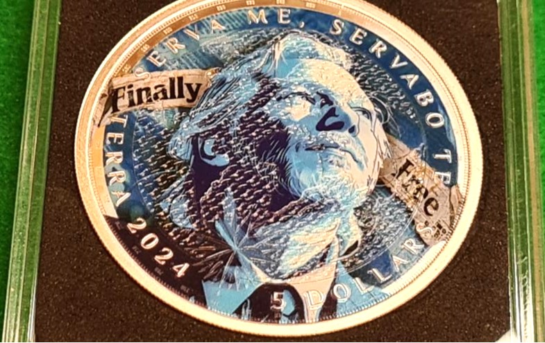 Assange is Free Wikileaks Terra 1 Oz Silver Coin 047/100 limited