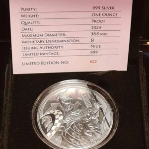 Niue 2023-2026 Chess Series 1oz Silver Black Proof 5-Coin Set (Complete to Date) - Image 13