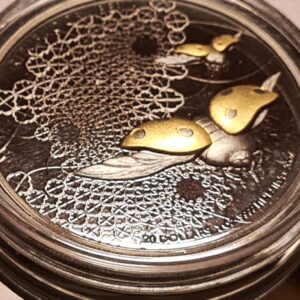 2024 Éntoma Ladybird 1 oz Silver (Ultra-High Relief with Ruthenium plating and selective Gold plating). - Image 3