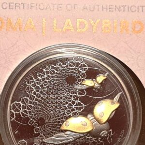 2024 Éntoma Ladybird 1 oz Silver (Ultra-High Relief with Ruthenium plating and selective Gold plating). - Image 4