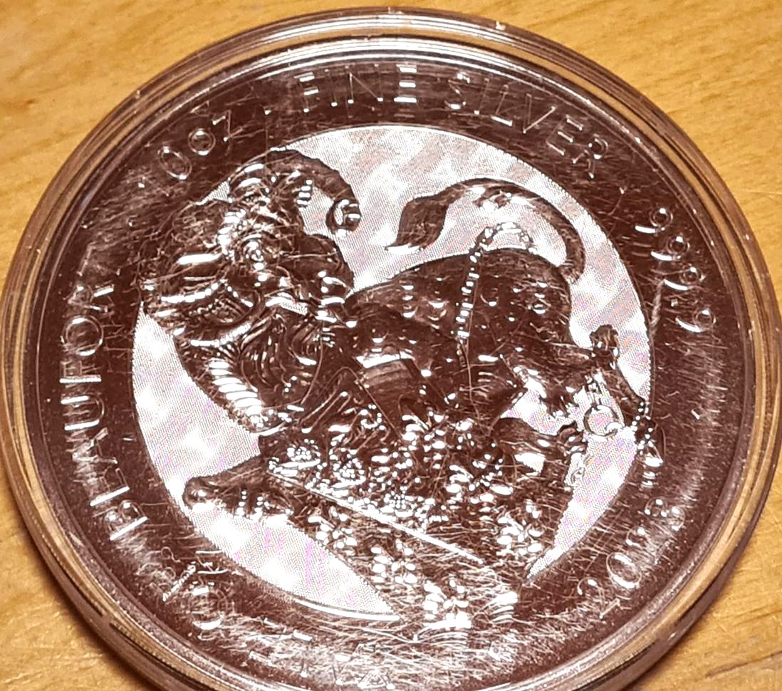 The 2023 UK Tudor Beasts Yale of Beaufort 10oz Silver Coin