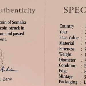 2015 Somalia African Wildlife Elephant 1 oz Silver Antique Coin (In Wooden Box) - Image 10