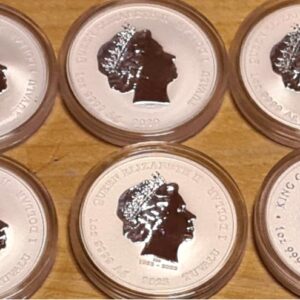 Alternative view of 2019-2024 Tuvalu Black Flag Complete 6-Coin Series Set 1oz Silver BU