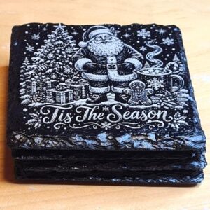 Alternative view of Custom Made Christmas Slate Coasters Set of 4 made by AceBullion
