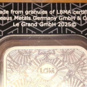 Le Grand Mint 2025 Eagle and Serpent 1oz Silver Bar Proof-Like Carded (Mintage 5,000) - Image 5