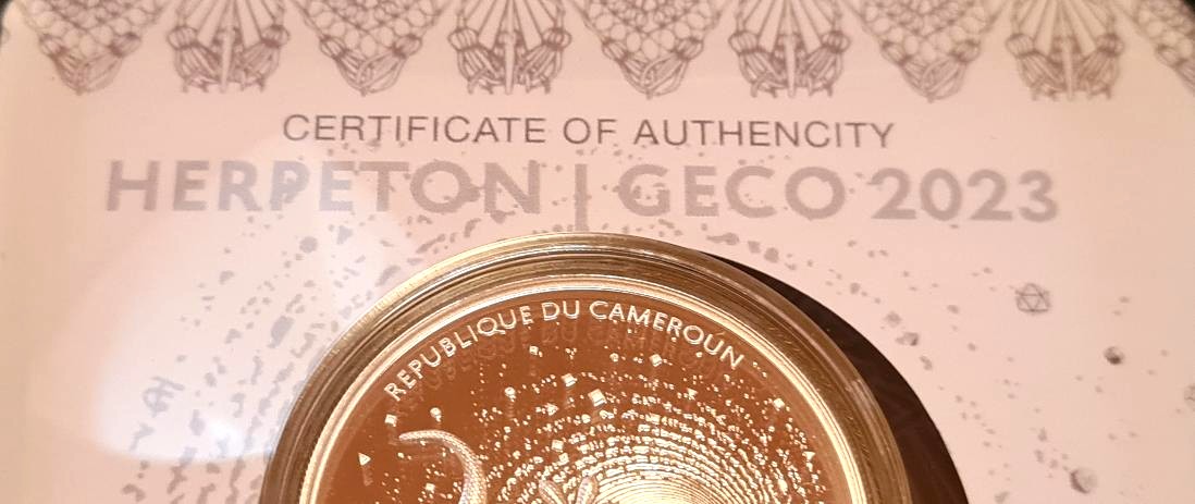 2023 Cameroon Herpeton Gecko 1oz Silver Proof Ultra High Relief Coin - Image 7