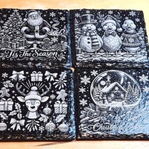 Custom Made Christmas Slate Coasters Set of 4 made by AceBullion - Image 7