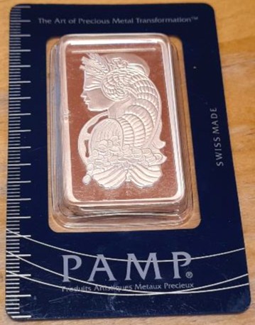 PAMP Suisse 50g Silver Minted Bar in CertiPAMP Assay Card