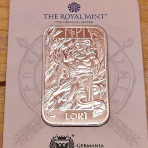 Norse Gods 1oz Silver Bullion Bar 3-Coin Set Loki Thor Odin Royal Mint x Germania Mint Carded - Image 9