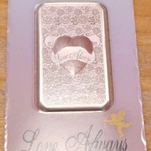 PAMP Suisse Love Always 1oz Silver Bar Minted in CertiPAMP Assay Card