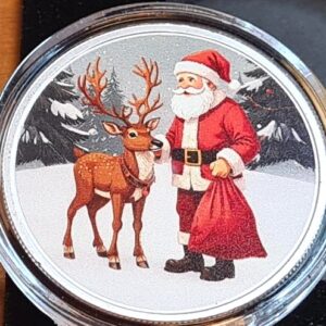 PAMP Suisse Santa’s Workshop 1oz Pure Silver Coloured Round (Proof-Like with Presentation Box) - Image 4