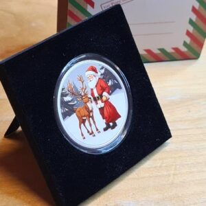 PAMP Suisse Santa’s Workshop 1oz Pure Silver Coloured Round (Proof-Like with Presentation Box)