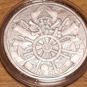 Alternative view of 1 oz Silver "Dead Men Tell No Tales" Pirate Round