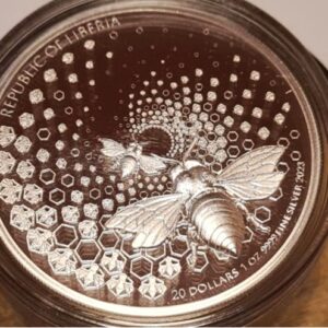 2023 Liberia Entoma Bee 1oz Silver Proof Ultra High Relief Coin