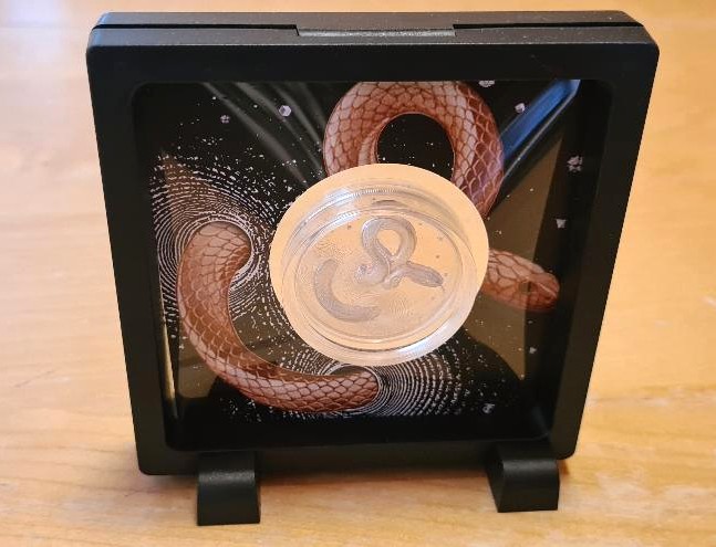 2024 Cameroon Herpeton Snake 1oz Silver Proof Ultra High Relief Coin - Image 2