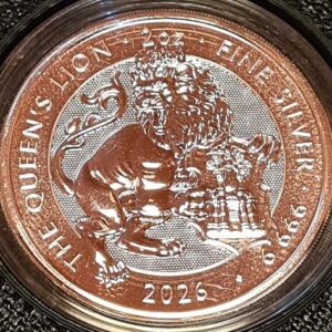 Alternative view of Royal Tudor Beasts 2oz Silver BU 9 Coin  Collection (2022–2026) in Custom Presentation Box